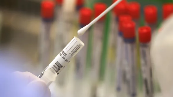 Corona-Test - &copy; Foto: Oliver Berg/dpa/Archiv