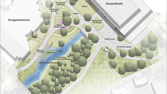 Eie Darstellung des Kurparks. - &copy; Landschaftsarchitektur Ehrig