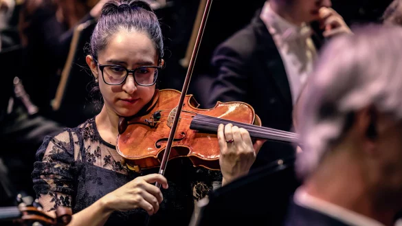 Musikalische Weltreise: Das Symphonische Orchester des Landestheaters Detmold lädt zum Kammerkonzert ins Schloss Brake. - © Landestheater Detmold/Marc Lontzek