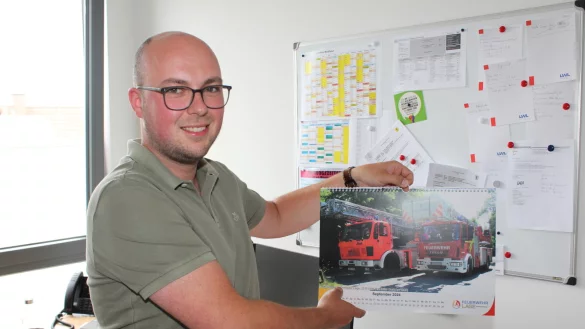 Jan-Lukas Schlink engagiert sich in seiner Freizeit bei der Freiwilligen Feuerwehr Lage. - &copy; Sandra Castrup
