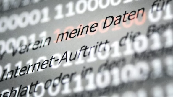 B&uuml;rokratische Flut: Ein Blick auf den Abschnitt &bdquo;meine Daten" einer Musterdatenschutzerkl&auml;rung f&uuml;r Vereine. - &copy; picture alliance/dpa