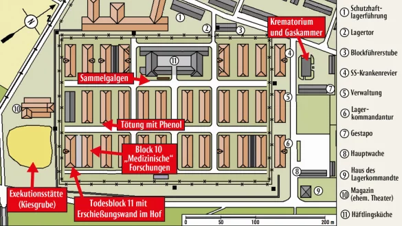 &Uuml;bersicht Auschwitz 1 (Stammlager) - &copy; Wikipedia