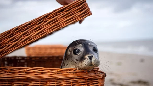 Seehundstation Norddeich wildert erste Heuler der Saison aus - &copy; Foto: Sina Schuldt/dpa