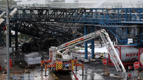 Nach der Explosion - &copy; Foto: Chempark/Currenta GmbH