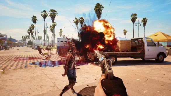 Palmen, Sonne und Explosionen am Venice Beach &ndash; traumhaft, nicht wahr? - &copy; Deep Silver