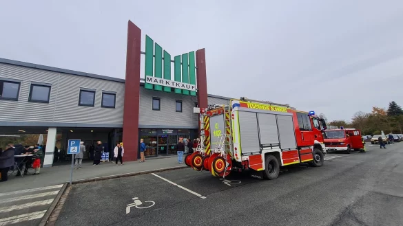 Am Marktkauf in Blomberg gab es einen Feuerwehreinsatz. - © Marianne Schwarzer