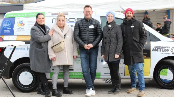Das Team der Agentur Blickfelder Natalja Tibelius (von links), Tina Elges, Lars Lambracht, Anita Linde und Andr&eacute; Barleben hat das Projekt initiiert. - &copy; Agentur Blickfelder