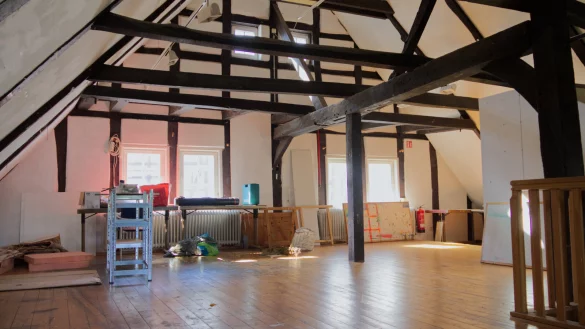 Ein Blick ins Atelier des Künstlerhauses in Schwalenberg. - © Landesverband Lippe/S. Theuner