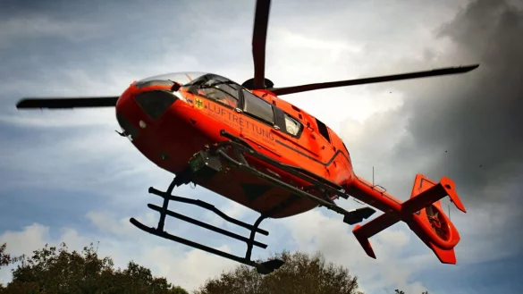 Nach den Kollisionen auf der A2 im Kreis G&uuml;tersloh waren auch Rettungshubschrauber im Einsatz. - &copy; Sarah Jonek