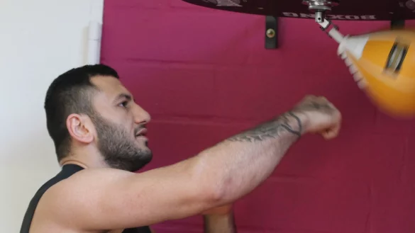 Hartes Training nicht belohnt: Leon Harth verlor in Ludwigshafen denkbar knapp nach Punkten. - © Sebastian Lucas