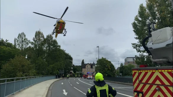 Ein Rettungshubschrauber brachte die Schwerverletzte in eine Spezialklinik. - &copy; Freitag TV