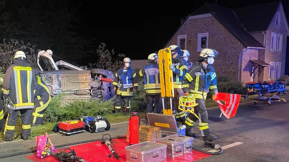 Unfall an der Paderborner Stra&szlig;e. - &copy; Feuerwehr Detmold