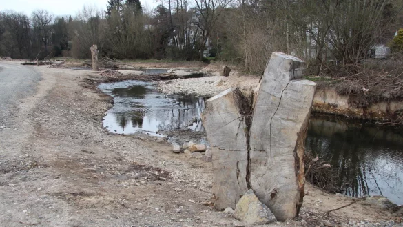 Die Berlebecke hat einen neuen Verlauf mit verschiedenen Strukturelementen erhalten. Die abgeflachten Uferbereiche locken Spazierg&auml;nger an, die in diesem Abschnitt aber nicht erw&uuml;nscht sind. - &copy; Jana Beckmann