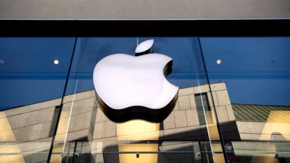 Apple Logo - &copy; Foto: Sven Hoppe/dpa/dpa-tmn