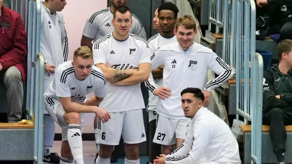 Bereit für die Doppelschicht: Dennis Tille (von links), Felix Tcheon, Amadou Diallo und Housseb Rassil vom TuS Horn-Bad Meinberg. - © Jörg Hagemann