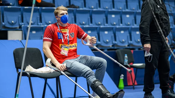 F&uuml;r Lukas Hutecek ist die EM bereits vorbei. Am Sonntagabend konnte er das Duell gegen Deutschland nur als Zuschauer verfolgen. - &copy; Marco Wolf