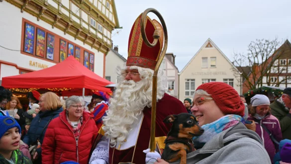 Alle lieben Sinterklaas, oder etwa nicht? Nun ja, dieser Vierbeiner scheint noch ein paar Bedenken zu haben. - © Luca-Marie Dröge