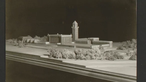 Modell der geplanten Parteibauten in Detmold. - &copy; Landesarchiv NRW