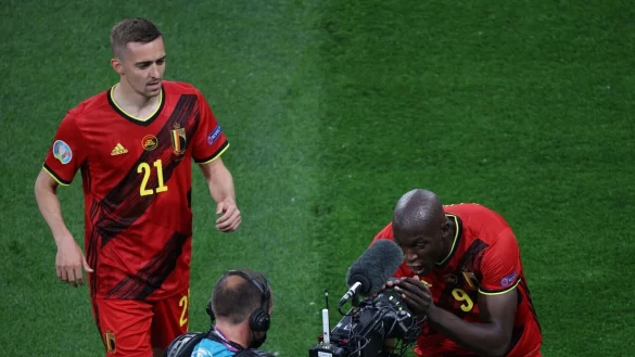 Richtete emotionale Worte an seinen Inter-Teamkollegen Christian Eriksen: Belgiens Romelu Lukaku. - &copy; Maksim Konstantinov/SOPA Images via ZUMA Wire/dpa