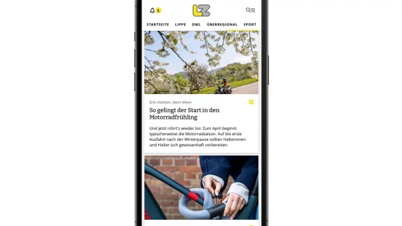Die News-App der Lippischen Landes-Zeitung ist jetzt in den Stores f&uuml;r Android und iOS verf&uuml;gbar. - &copy; Daniel Bobe