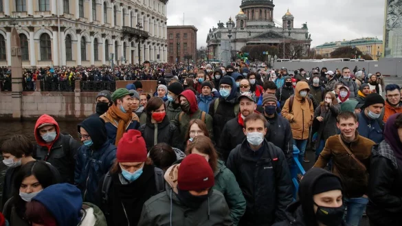 Nawalny-Proteste in Russland - &copy; Foto: Dmitri Lovetsky/AP/dpa