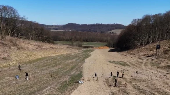 Auf dieser Fläche wachsen demnächst 14.000 junge Bäume. - © Landesverband Lippe