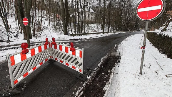 Die gesperrte Gausek&ouml;te im Winter. - &copy; Archivfoto: Bernhard Preu&szlig;