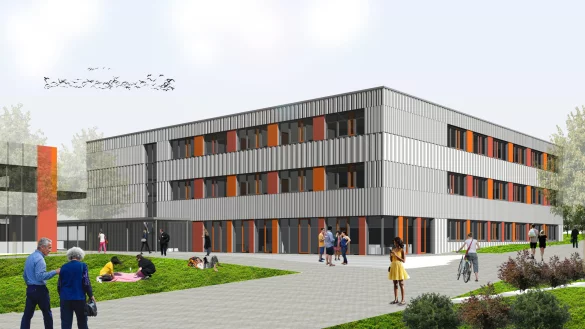 So soll der geplante Neubau am Schulzentrum Lohfeld aussehen. - &copy; SBP Architekten