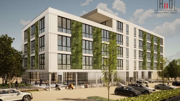 So sieht das geplante Facharztzentrum MS S&uuml;d im Paderborner S&uuml;den aus. - &copy; Visualisierung: H2o Architekten