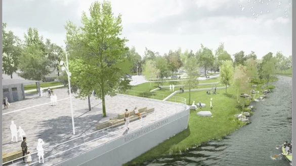 Das B&uuml;ro "GM013 Landschaftsarchitektur" aus Berlin hat sich mit diesem Entwurf den ersten Platz im Wettbewerb gesichert. - &copy; GM013 Landschaftsarchitektur