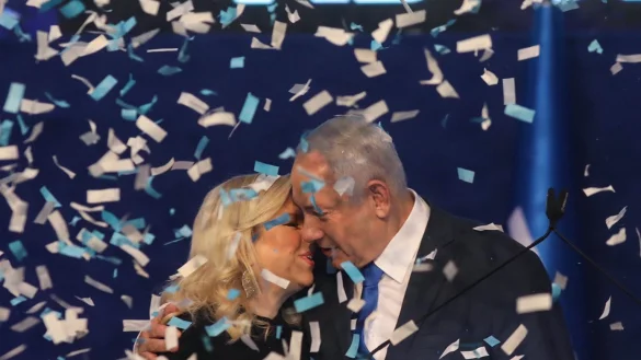 Ehepaar Netanjahu - &copy; Foto: Ilia Yefimovich/dpa