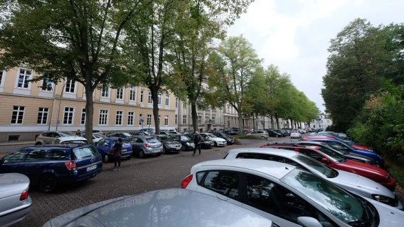 Werden bald unter die Lupe genommen: die B&auml;ume am Kaiser-Wilhelm-Parkplatz. - &copy; Sven Koch