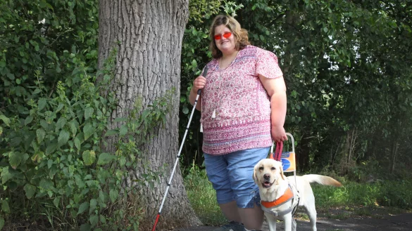 Sina Ruthe mit ihrer Assistentin "Rita". - © Vera Gerstendorf-Welle