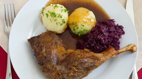 Festessen Weihnachtsgans - &copy; Foto: Patrick Pleul/dpa-Zentralbild/dpa