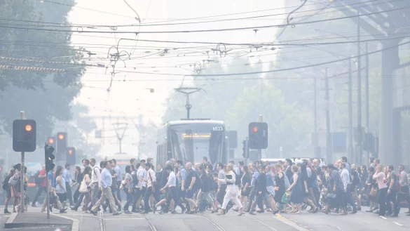 Luft in Melbourne - &copy; Foto: Erik Anderson/AAP/dpa