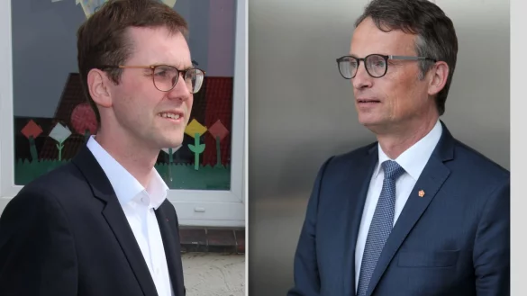 Matthias Kalkreuter (SPD) und Dr. Stefan Everding (CDU) treten im Juni erneut an. - &copy; Wolfgang Becker/Bernhard Preu&szlig;