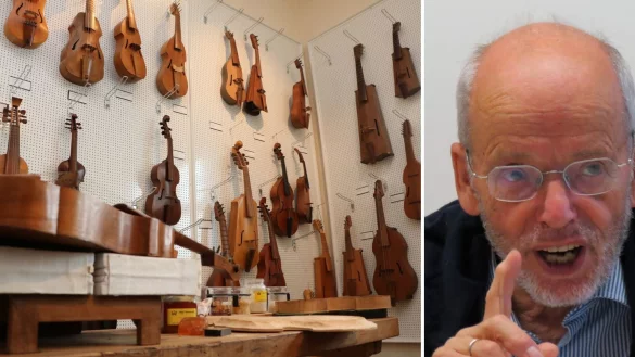 Blick ins &bdquo;Klingende Museum": Die Burg Sternberg ist mit der Musik und dem Instrumentenbau verbunden, seit Peter Harlan dort seine musikalische Schulungsst&auml;tte errichtete. Dr. Peter Steinweg m&ouml;chte seinen Mentor nun mit einem besonderen Konzert ehren. - &copy; Yvonne Glandien/Friedensakademie Linz/Dieter Ematinger