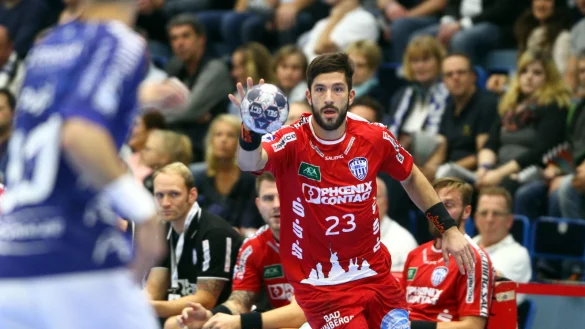 Voll fokussiert: Lemgos Power-Handballer Tim Suton sieht die Berufung in die Nationalmannschaft als Belohnung an. - © Jörg Hagemann