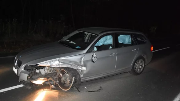 Ein Unfall passierte kurz hinter der Kreisgrenze bei Vinsebeck. - &copy; J&ouml;rn Fries