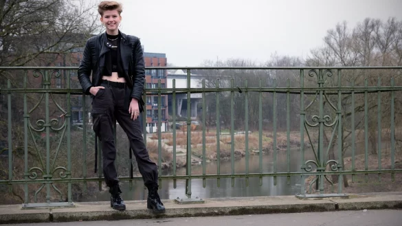 Nicht nur in Löhne, auch im TV vor Heidi Klum setzte Katharina Fricke auf dieses Outfit. Mit Erfolg, wie sich bei "Germanys Next Topmodel" zeigte. - © Felix Eisele