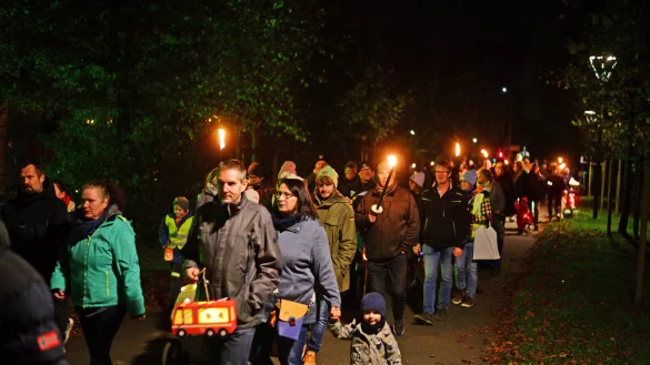 Gro&szlig;e und kleine Teilnehmer beim Laternenfest der Feuerwehr Lemgo. - &copy; Nicole Ellerbrake
