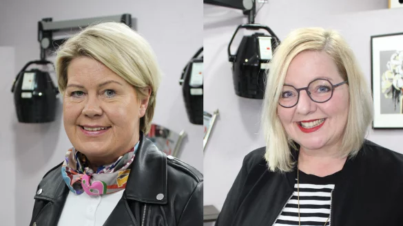 Haben Forderungen an die Politik: Heike Klaas (links), Obermeisterin der Friseur- und Kosmetik-Innung Paderborn-Lippe, und Andrea Hegerbekermeier, Geschäftsführerin der Kreishandwerkerschaft Paderborn-Lippe. - © Annika Langhagel
