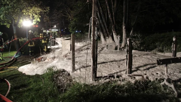 Die Extertaler Wehr war in Almena im Einsatz. - © Löschgruppe Almena