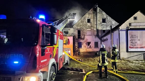 Rund 100 Einsatzkr&auml;fte waren an der Augustdorfer Stra&szlig;e im Einsatz. - &copy; Feuerwehr Detmold/Marco Schweiger