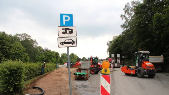 Stadt Blomberg l&auml;sst den Wohnmobilstellplatz aufh&uuml;bschen - &copy; Seda Hagemann