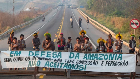 Indigener Protest - &copy; Foto: Andre Penner/AP/dpa