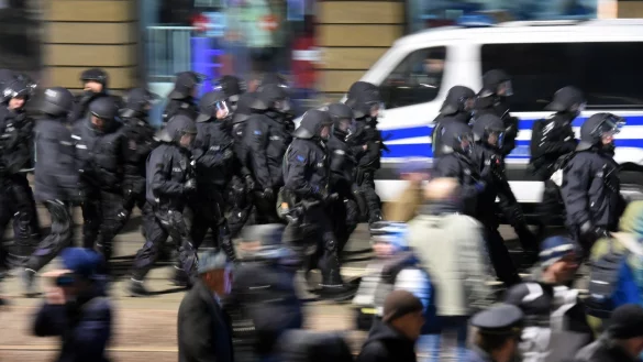 Einsatz in Leipzig - © Foto: Hendrik Schmidt
