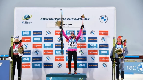 Podium - &copy; Foto: Anders Wiklund/TT News Agency/AP/dpa