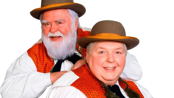 Wildecker Herzbuben: Hinter dem au&szlig;ergew&ouml;hnlichen Duo verbergen sich Wilfried Gliem (links) und Wolfgang Schwalm. - &copy; Wildecker Herbuben