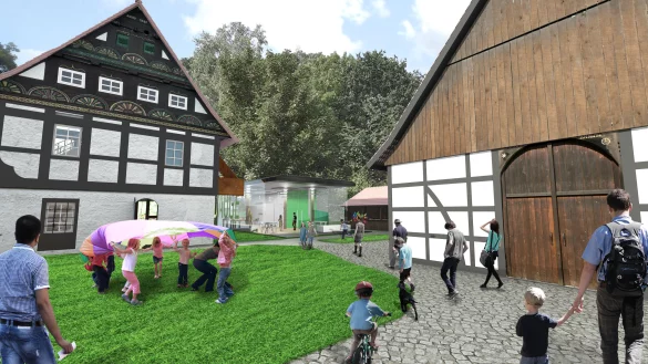 Visalisierung umgebautes Wald- und Forstmuseum Heidelbeck, "Waldauge" - &copy; B&uuml;ro "Ausstellung Medien Transfer", M&uuml;nster